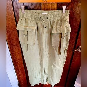 Nicole Miller Linen maxi cargo skirt